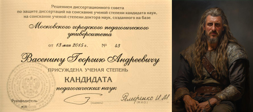 Кандидат педагогических наук Георгий Васенин